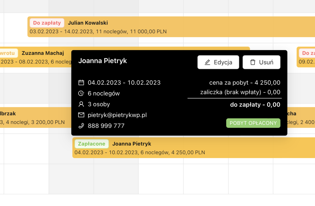 Comnata.pl - System do zarządzania rezerwacjami i noclegami